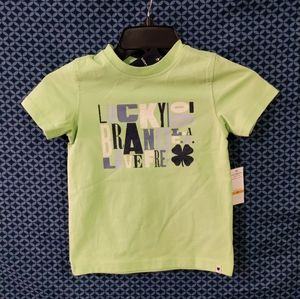 Lucky Brand - Boys light green top and navy shorts. 2-piece set. NWT. Size - 3T